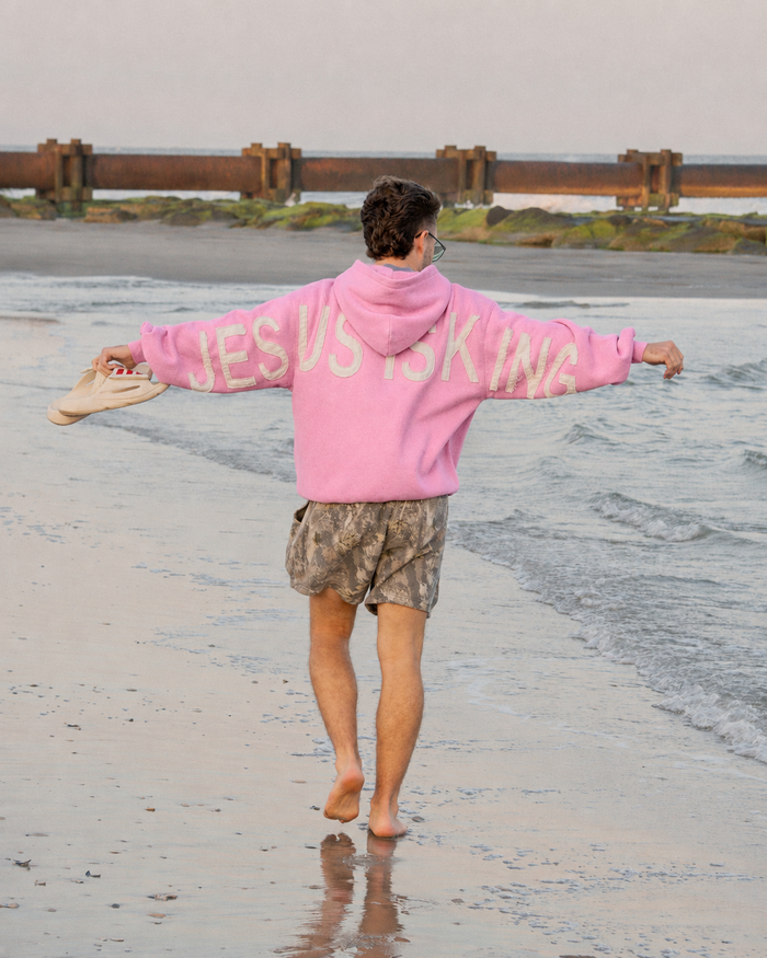 ZIP-UP Jesus Series Patchwork Hoodie