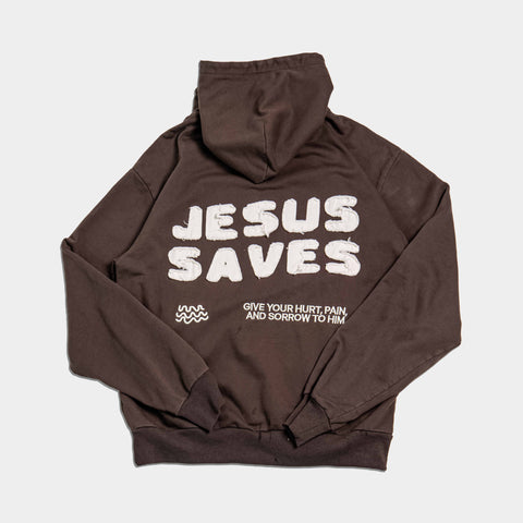 PRE-ORDER Jesus Saves Heavy Cut & Sew Hoodie