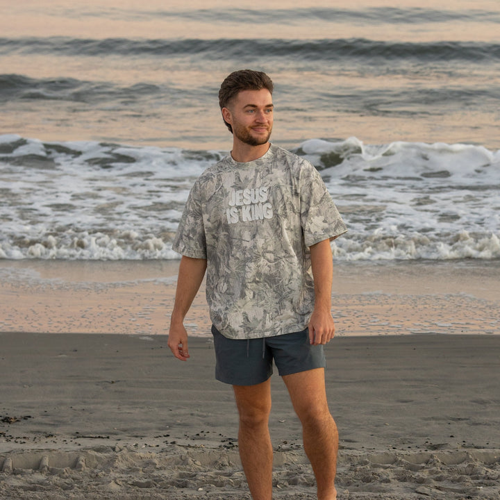Caleb is 5'8" and wears a large.