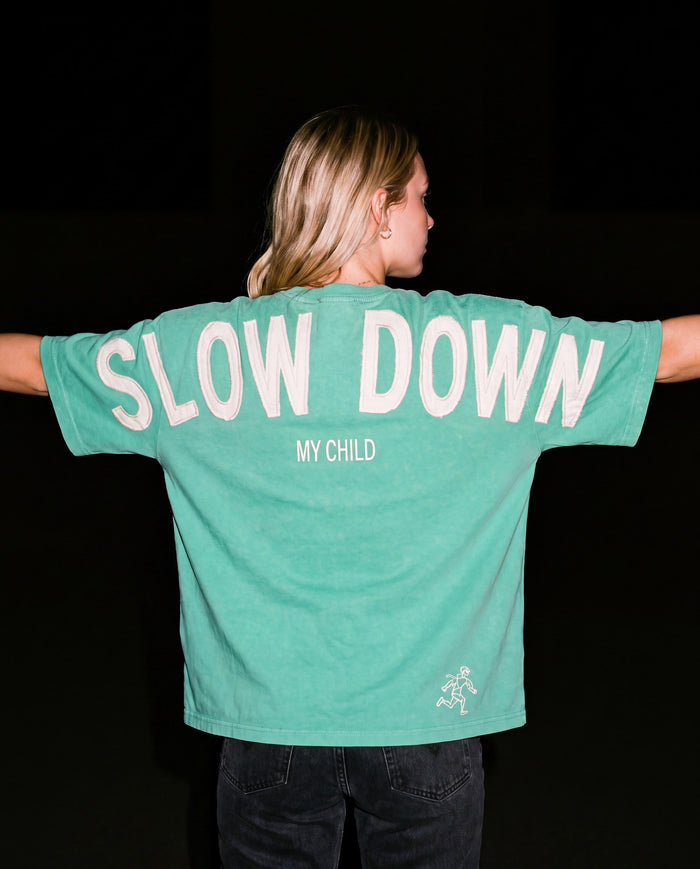 Slow Down Patchwork Tee