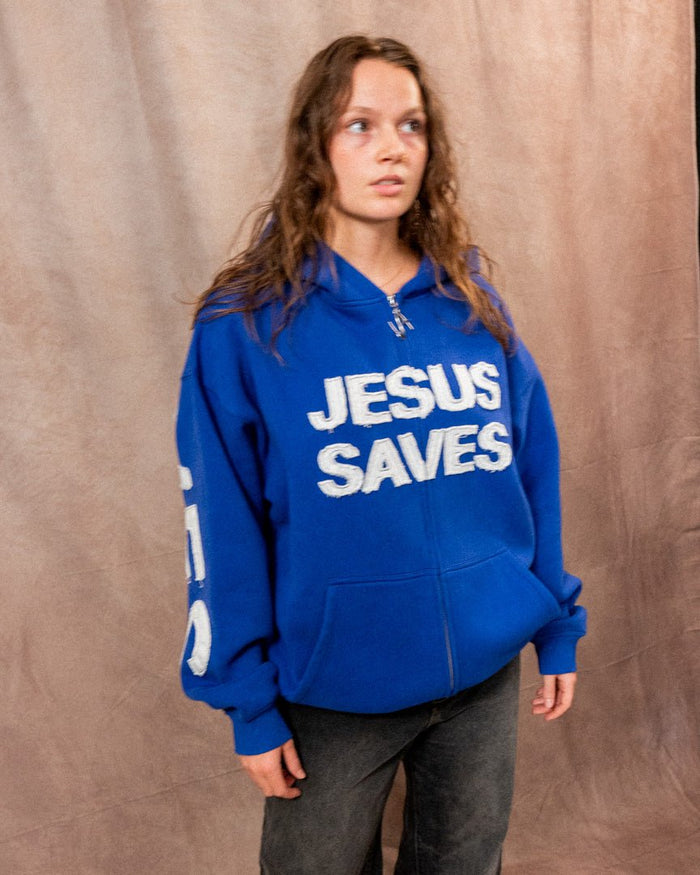ZIP UP Jesus Series Patchwork Hoodie (PRE-ORDER)