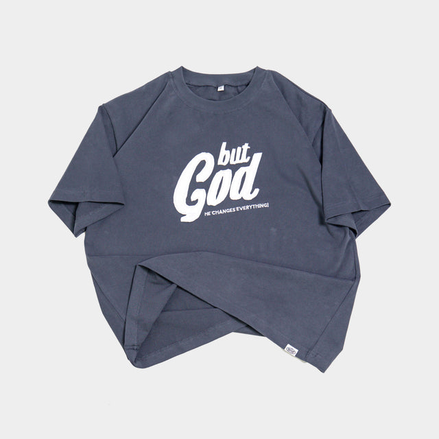 But God hand-stitched Christian tee by Forty-Six Ten Apparel Co.