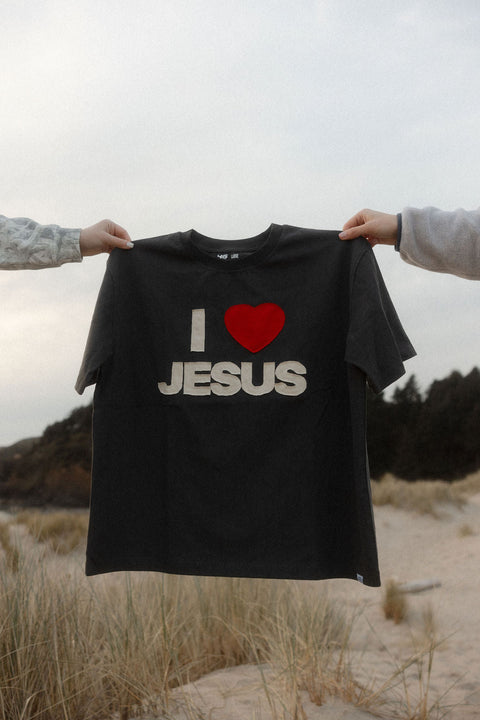 I Love Jesus stitched premium tee by Forty-Six Ten