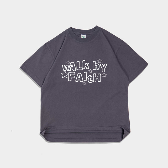 Walk By Faith premium heavy tee by Forty-Six Ten