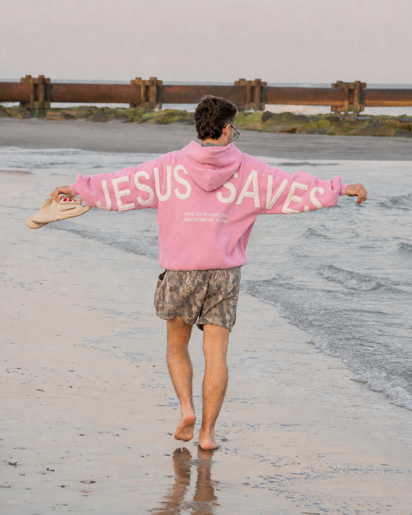 ZIP-UP Jesus Series Patchwork Hoodie