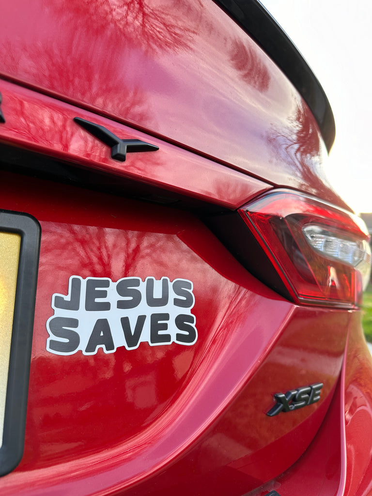 JESUS SAVES Premium Car Magnet