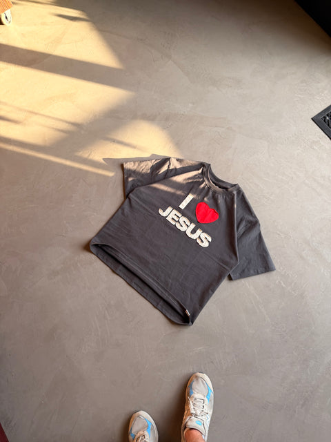 I Love Jesus Stitched Premium Tee
