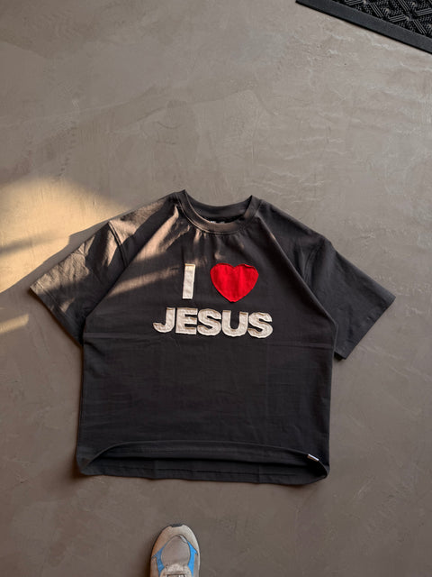 I Love Jesus Stitched Premium Tee