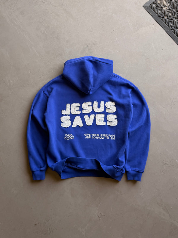 Jesus Saves Patchwork Hoodie