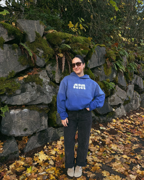 Jesus Saves Heavy Cut & Sew Hoodie