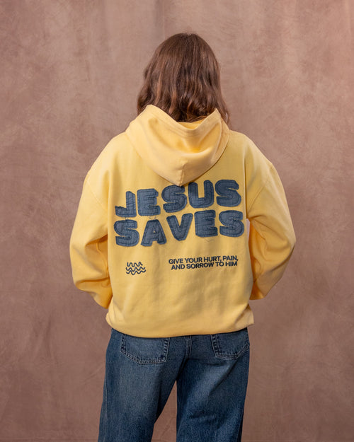 Jesus Saves Patchwork Christian Hoodie