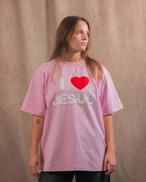 I Love Jesus Patchwork Tee