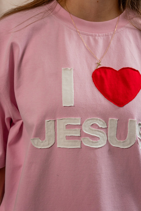I Love Jesus Patchwork Tee