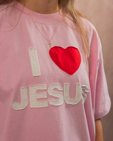 I Love Jesus Patchwork Tee