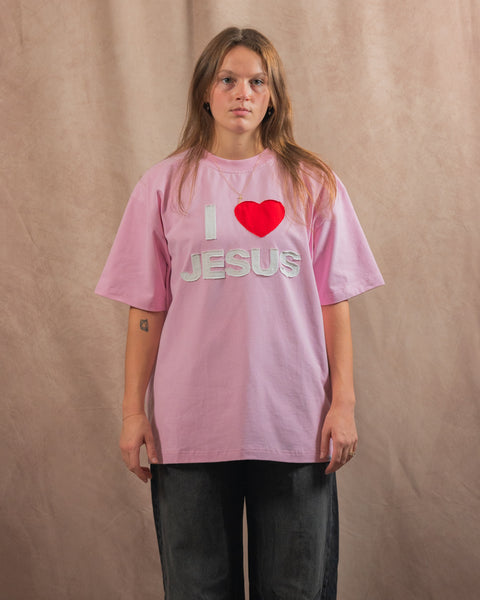 I Love Jesus Patchwork Tee