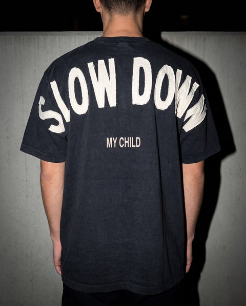 46:10 x RJB Collab Slow Down Patchwork Tee