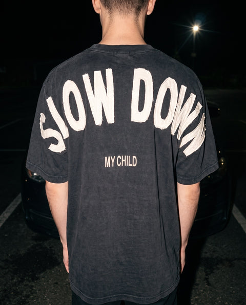 46:10 x RJB Collab Slow Down Patchwork Tee