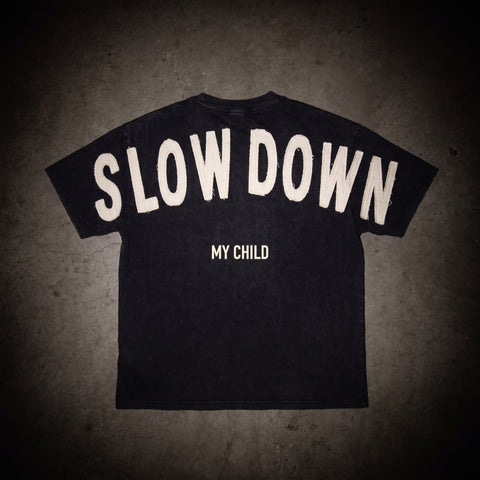 46:10 x RJB Collab Slow Down Patchwork Tee