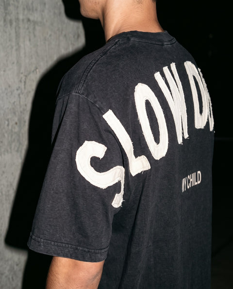 46:10 x RJB Collab Slow Down Patchwork Tee