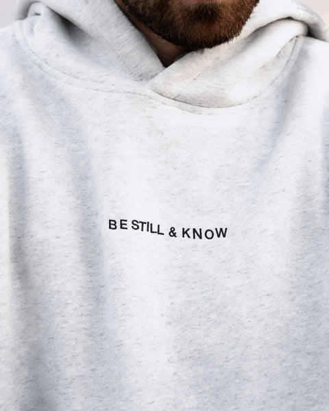Heather White (BE STILL & KNOW) | Black chest embroidery, Brett is 6'1" wearing size M