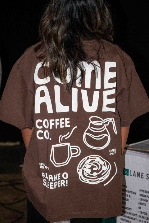Come Alive Coffee Co. Premium Oversized Tee - Forty - Six Ten Apparel Co.