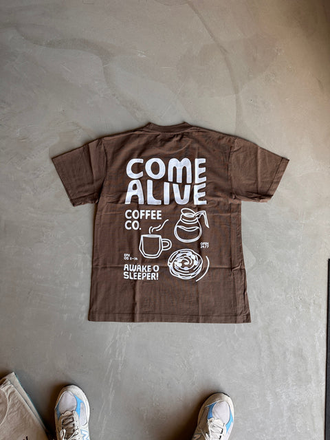 Come Alive Coffee Co. Premium Oversized Tee - Forty - Six Ten Apparel Co.