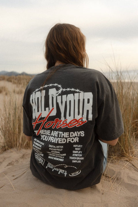 Hold Your Horses Heavy Tee - Forty - Six Ten Apparel Co.