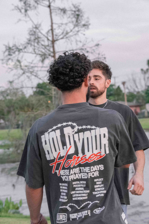 Hold Your Horses Heavy Tee - Forty - Six Ten Apparel Co.