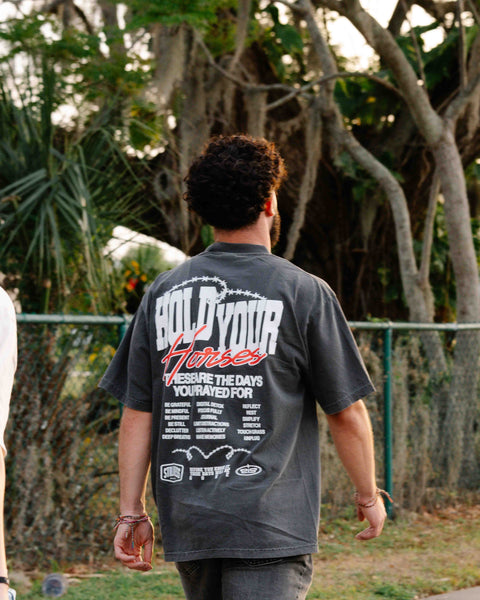Hold Your Horses Heavy Tee - Forty - Six Ten Apparel Co.