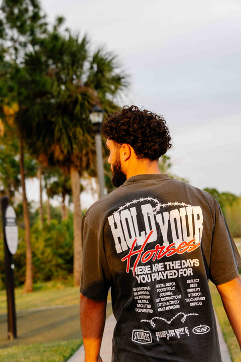 Hold Your Horses Heavy Tee - Forty - Six Ten Apparel Co.