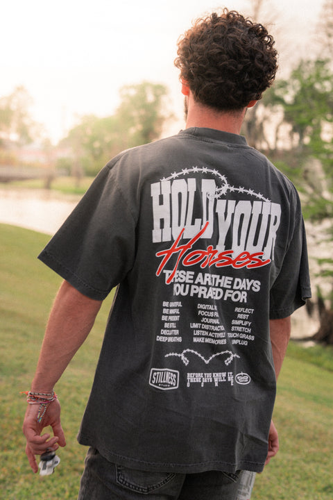 Hold Your Horses Heavy Tee - Forty - Six Ten Apparel Co.