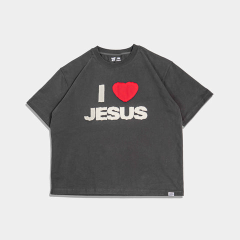 I Love Jesus Stitched Premium Tee