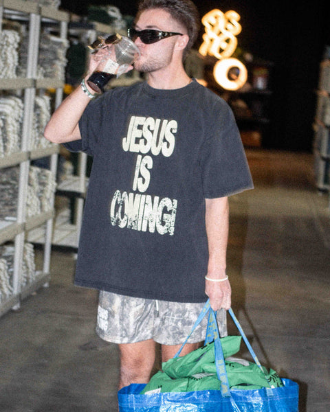 Jesus Is Coming Premium Heavy Tee - Forty - Six Ten Apparel Co.