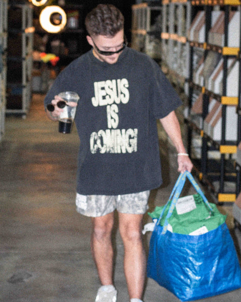 Jesus Is Coming Premium Heavy Tee - Forty - Six Ten Apparel Co.