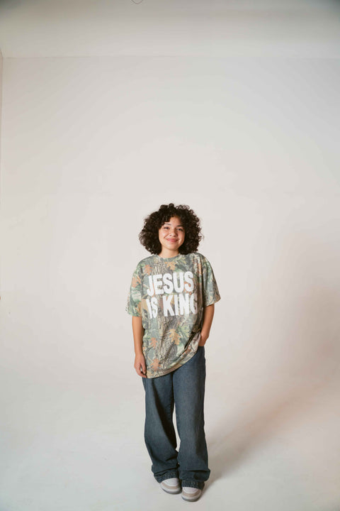 Jesus Is King Heavy Tee - Forty - Six Ten Apparel Co.