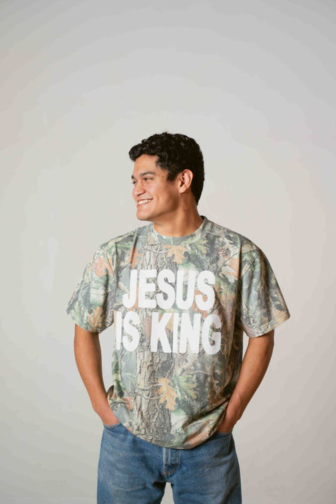 Jesus Is King Heavy Tee - Forty - Six Ten Apparel Co.