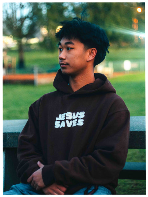 Jesus Saves Heavy Cut & Sew Hoodie - Forty - Six Ten Apparel Co.