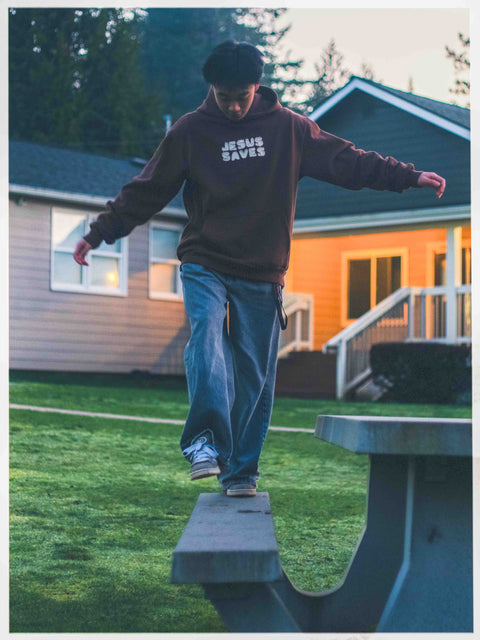 Jesus Saves Heavy Cut & Sew Hoodie - Forty - Six Ten Apparel Co.