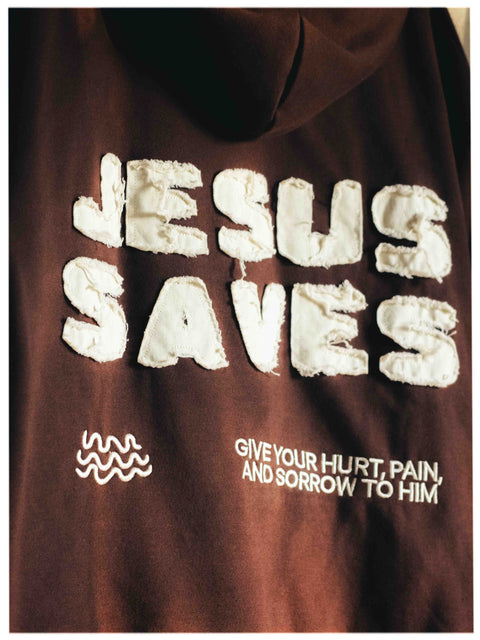 Jesus Saves Heavy Cut & Sew Hoodie - Forty - Six Ten Apparel Co.