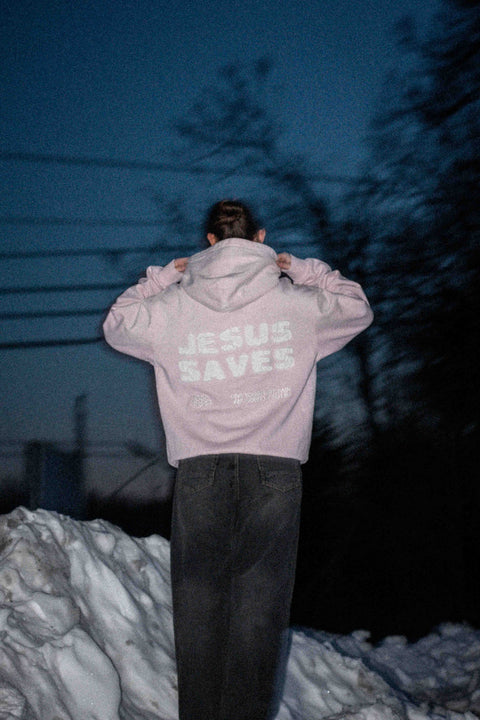 Jesus Saves Heavy Cut & Sew Hoodie - Forty - Six Ten Apparel Co.