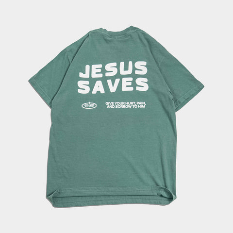 Jesus Saves Heavy Tee - Forty - Six Ten Apparel Co.