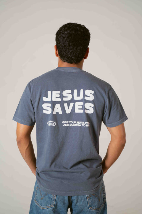Jesus Saves Heavy Tee - Forty - Six Ten Apparel Co.
