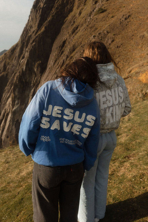 Jesus Saves Patchwork Hoodie - Forty - Six Ten Apparel Co.