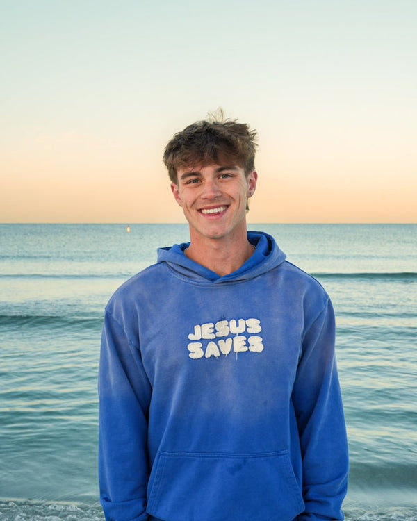Jesus Saves Patchwork Hoodie (PRE-ORDER 6/25)
