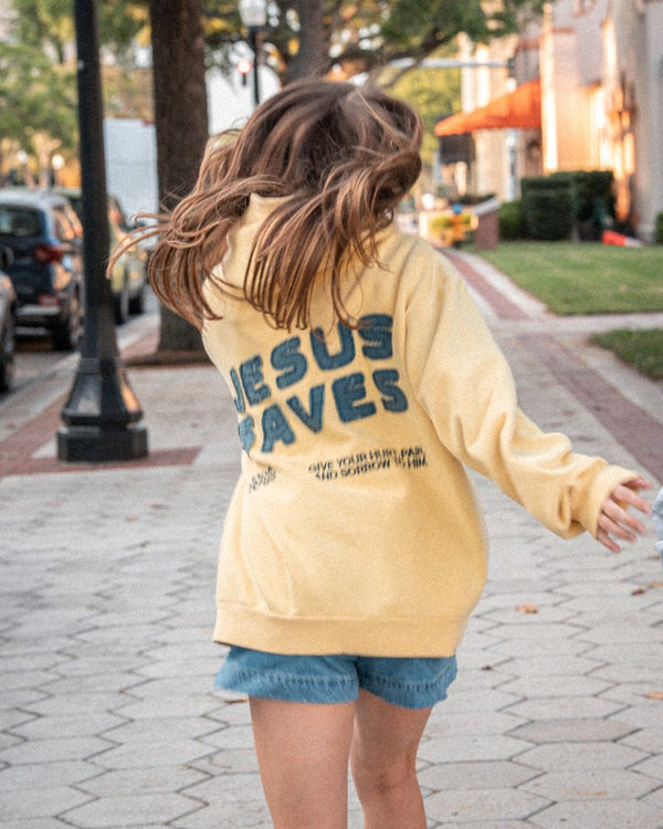 Jesus Saves Patchwork Hoodie