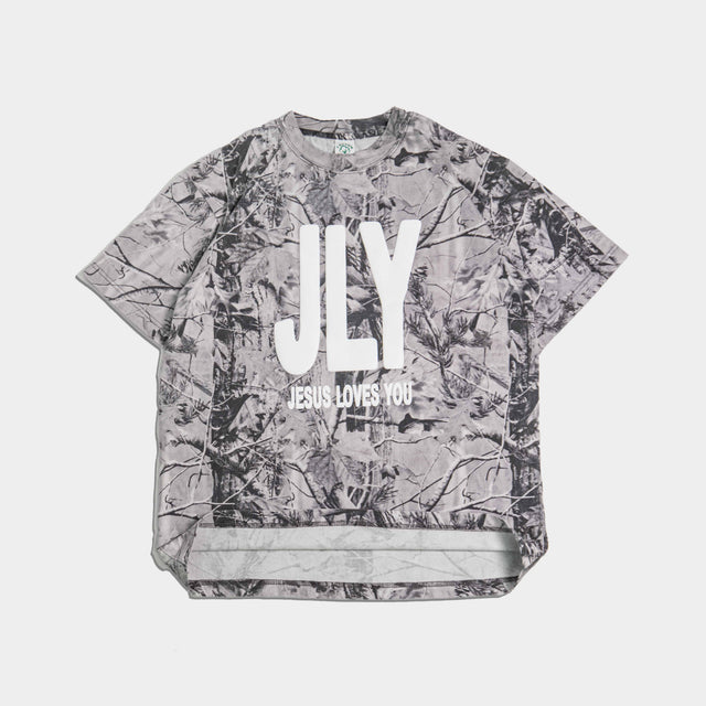 JLY Camo Heavy Tee measurement guide