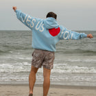 Light Blue | Caleb is 5'8" wearing size L