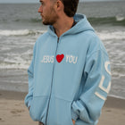 Light Blue | Caleb is 5'8" wearing size L