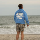 Light Blue | Brett is 6'1" wearing size XL