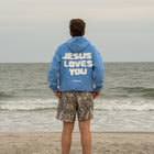 Light Blue | Brett is 6'1" wearing size XL